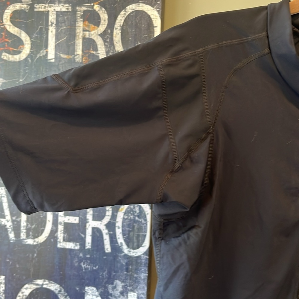🥑 DFND 3/4 zip men's short sleeve compression shirt black large - Picture 4 of 10